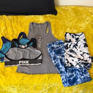 PINK and Aerie Blue and Grey Bundle size Large